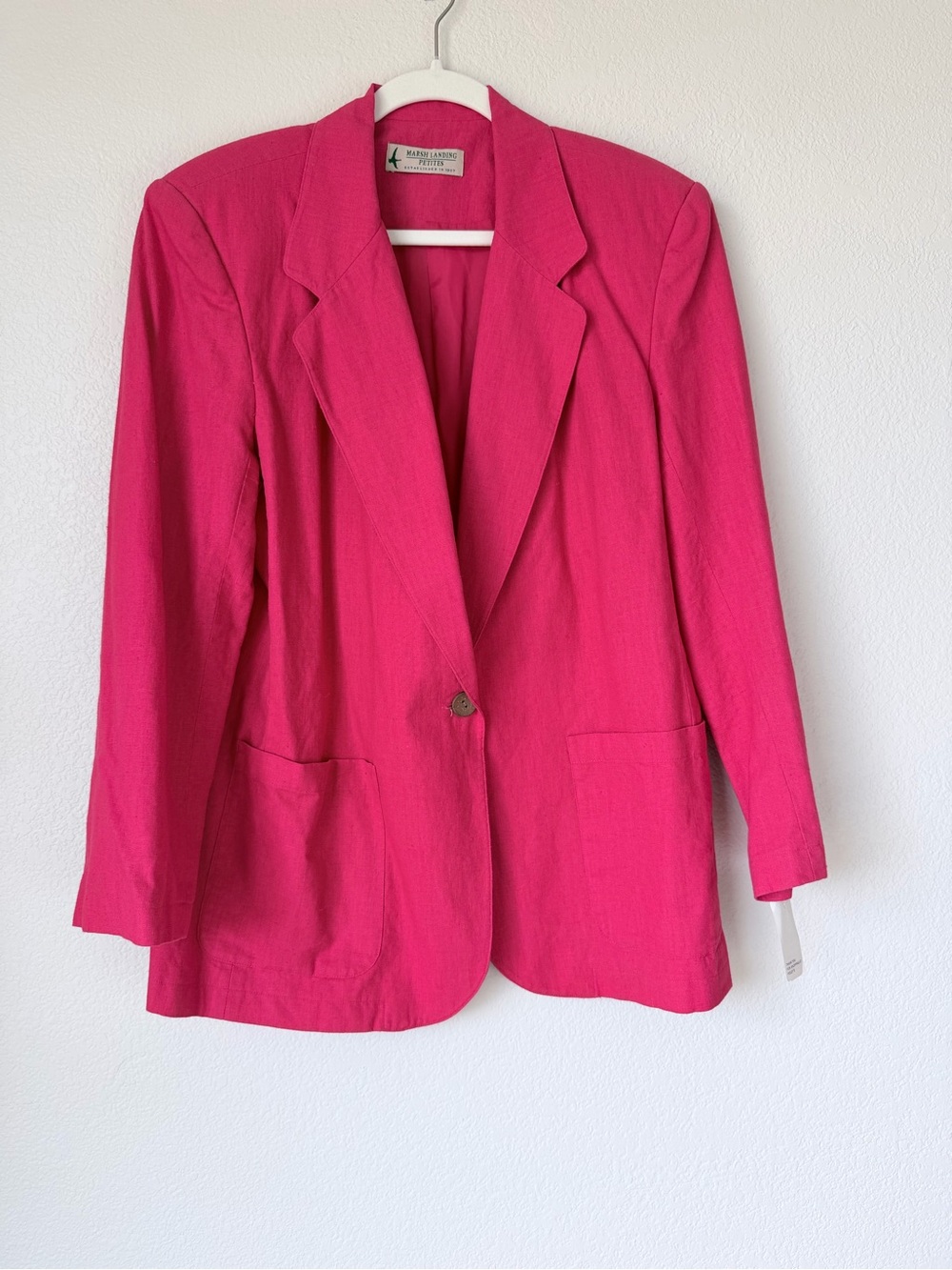 Vintage Marsh Landing Red Linen Blend Blazer NWT PL